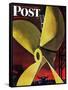 "Ships Propeller," Saturday Evening Post Cover, February 26, 1944-Fred Ludekens-Framed Stretched Canvas