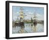 Ships Riding on the Seine at Rouen, 1872- 73-Claude Monet-Framed Giclee Print