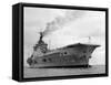 Ships Royal Navy Aircraft Carrier HMS Eagle at Anchor in Plymouth Sound, November 1951-null-Framed Stretched Canvas