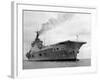 Ships Royal Navy Aircraft Carrier HMS Eagle at Anchor in Plymouth Sound, November 1951-null-Framed Photographic Print