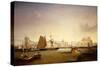 Ships Sailing of Greenwich Palace, 1839 (Oil on Canvas)-John Lynn-Stretched Canvas