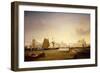 Ships Sailing of Greenwich Palace, 1839 (Oil on Canvas)-John Lynn-Framed Giclee Print