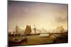 Ships Sailing of Greenwich Palace, 1839 (Oil on Canvas)-John Lynn-Mounted Giclee Print