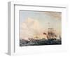 Ships Sailing Through Oresund Strait Between Sweden and Denmark with Kronborg Castle in Background-null-Framed Giclee Print