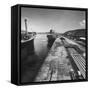Ships Taking on Oil at the Port-Ralph Crane-Framed Stretched Canvas