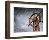 Ships Wheel, Storm-bioraven-Framed Art Print