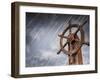 Ships Wheel, Storm-bioraven-Framed Art Print