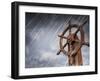 Ships Wheel, Storm-bioraven-Framed Art Print