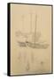 Ships-Caspar David Friedrich-Framed Stretched Canvas