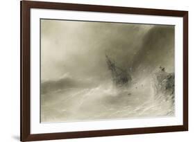 Shipwreck, 1874 (Pencil & Gouache on Paper)-Ivan Konstantinovich Aivazovsky-Framed Giclee Print