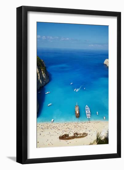 Shipwreck Beach, Zante Island, Ionian Islands, Greek Islands, Greece, Europe-Tuul-Framed Photographic Print