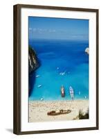 Shipwreck Beach, Zante Island, Ionian Islands, Greek Islands, Greece, Europe-Tuul-Framed Photographic Print