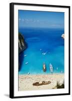 Shipwreck Beach, Zante Island, Ionian Islands, Greek Islands, Greece, Europe-Tuul-Framed Photographic Print