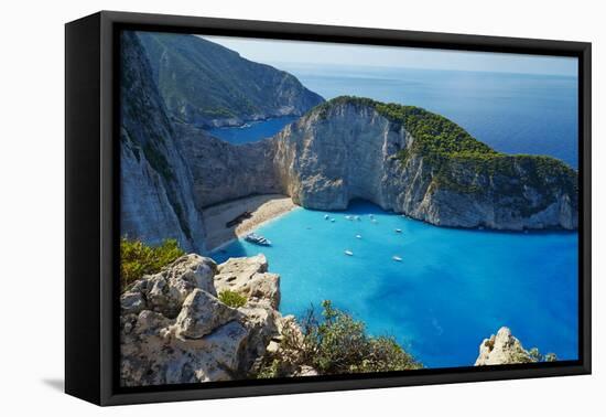 Shipwreck Beach, Zante Island, Ionian Islands, Greek Islands, Greece, Europe-Tuul-Framed Stretched Canvas