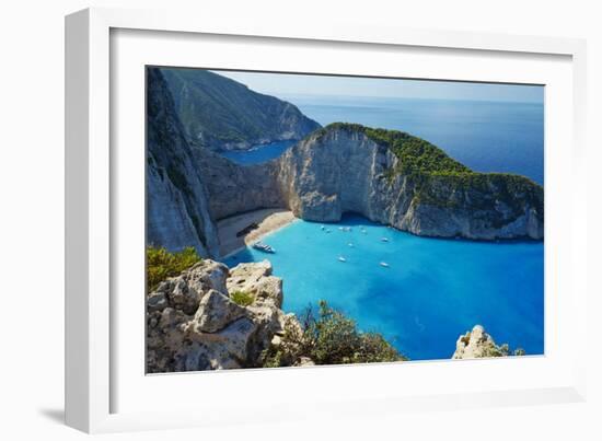 Shipwreck Beach, Zante Island, Ionian Islands, Greek Islands, Greece, Europe-Tuul-Framed Photographic Print