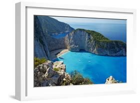 Shipwreck Beach, Zante Island, Ionian Islands, Greek Islands, Greece, Europe-Tuul-Framed Photographic Print