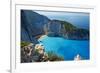 Shipwreck Beach, Zante Island, Ionian Islands, Greek Islands, Greece, Europe-Tuul-Framed Photographic Print