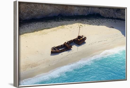 Shipwreck Beach, Zante Island, Ionian Islands, Greek Islands, Greece, Europe-Tuul-Framed Photographic Print