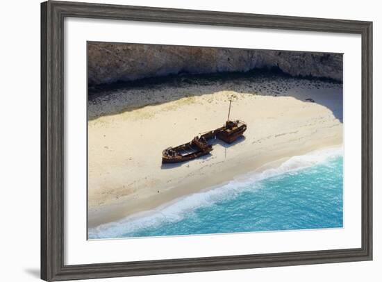 Shipwreck Beach, Zante Island, Ionian Islands, Greek Islands, Greece, Europe-Tuul-Framed Photographic Print