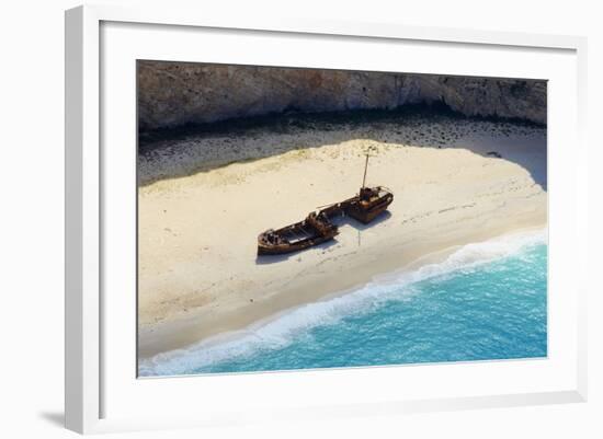 Shipwreck Beach, Zante Island, Ionian Islands, Greek Islands, Greece, Europe-Tuul-Framed Photographic Print