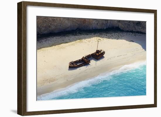 Shipwreck Beach, Zante Island, Ionian Islands, Greek Islands, Greece, Europe-Tuul-Framed Photographic Print