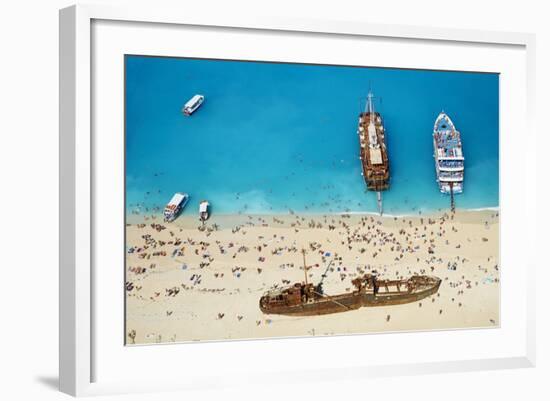 Shipwreck Beach, Zante Island, Ionian Islands, Greek Islands, Greece, Europe-Tuul-Framed Photographic Print