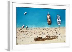 Shipwreck Beach, Zante Island, Ionian Islands, Greek Islands, Greece, Europe-Tuul-Framed Photographic Print