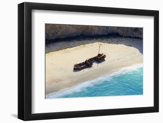 Shipwreck Beach, Zante Island, Ionian Islands, Greek Islands, Greece, Europe-Tuul-Framed Photographic Print