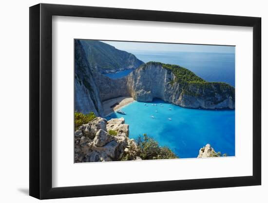 Shipwreck Beach, Zante Island, Ionian Islands, Greek Islands, Greece, Europe-Tuul-Framed Photographic Print