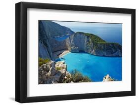 Shipwreck Beach, Zante Island, Ionian Islands, Greek Islands, Greece, Europe-Tuul-Framed Photographic Print