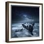 Shipwreck Below the Stars, Glenbeigh, County Kerry, Munster, Ireland-Mariuskasteckas-Framed Photographic Print