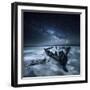 Shipwreck Below the Stars, Glenbeigh, County Kerry, Munster, Ireland-Mariuskasteckas-Framed Photographic Print