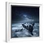 Shipwreck Below the Stars, Glenbeigh, County Kerry, Munster, Ireland-Mariuskasteckas-Framed Photographic Print