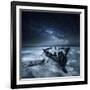 Shipwreck Below the Stars, Glenbeigh, County Kerry, Munster, Ireland-Mariuskasteckas-Framed Photographic Print