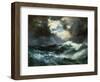 Shipwreck in Stormy Sea at Night-Thomas Moran-Framed Giclee Print