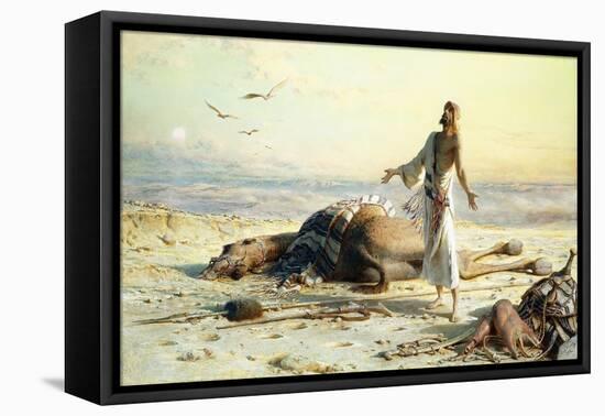 Shipwreck in the Desert. 1886-Carl Haag-Framed Stretched Canvas