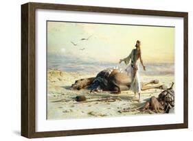 Shipwreck in the Desert. 1886-Carl Haag-Framed Giclee Print