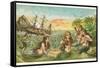 Shipwreck, Mermaids with Salvage-null-Framed Stretched Canvas