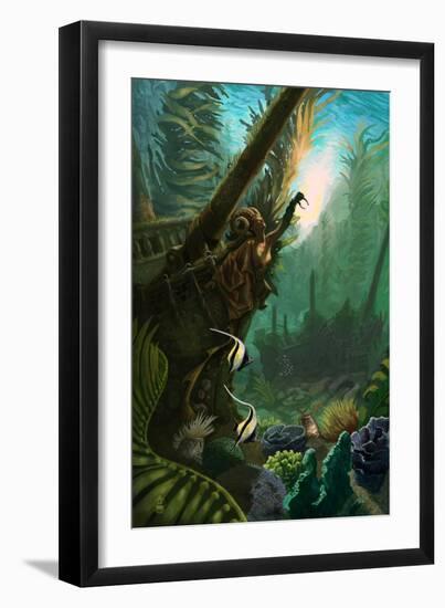 Shipwreck of the Sea Witch-Lantern Press-Framed Art Print