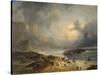 Shipwreck Off a Rocky Coast-Wijnand Nuijen-Stretched Canvas