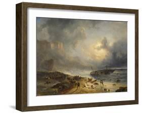 Shipwreck Off a Rocky Coast-Wijnand Nuijen-Framed Art Print