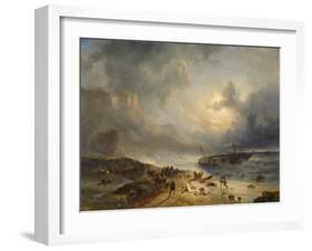 Shipwreck Off a Rocky Coast-Wijnand Nuijen-Framed Art Print