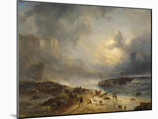 Shipwreck Off a Rocky Coast-Wijnand Nuijen-Mounted Art Print