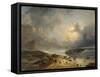 Shipwreck Off a Rocky Coast-Wijnand Nuijen-Framed Stretched Canvas