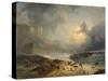 Shipwreck Off a Rocky Coast-Wijnand Nuijen-Stretched Canvas