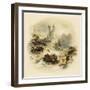 Shipwreck Off Dunstanburgh Castle-George Balmer-Framed Giclee Print