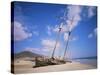 Shipwreck on the Beach, Fuerteventura, Canary Islands, Spain, Atlantic-Robert Harding-Stretched Canvas