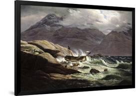 Shipwreck on the Norwegian Coast, 1831-Johan Christian Clausen Dahl-Framed Giclee Print
