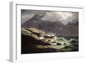 Shipwreck on the Norwegian Coast, 1831-Johan Christian Clausen Dahl-Framed Giclee Print