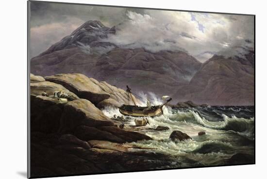 Shipwreck on the Norwegian Coast, 1831-Johan Christian Clausen Dahl-Mounted Giclee Print